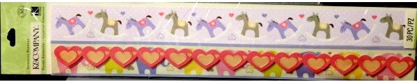 K &#x26; Company Itsy Bitsy Baby Girl Adhesive Die-Cut Borders Stickers