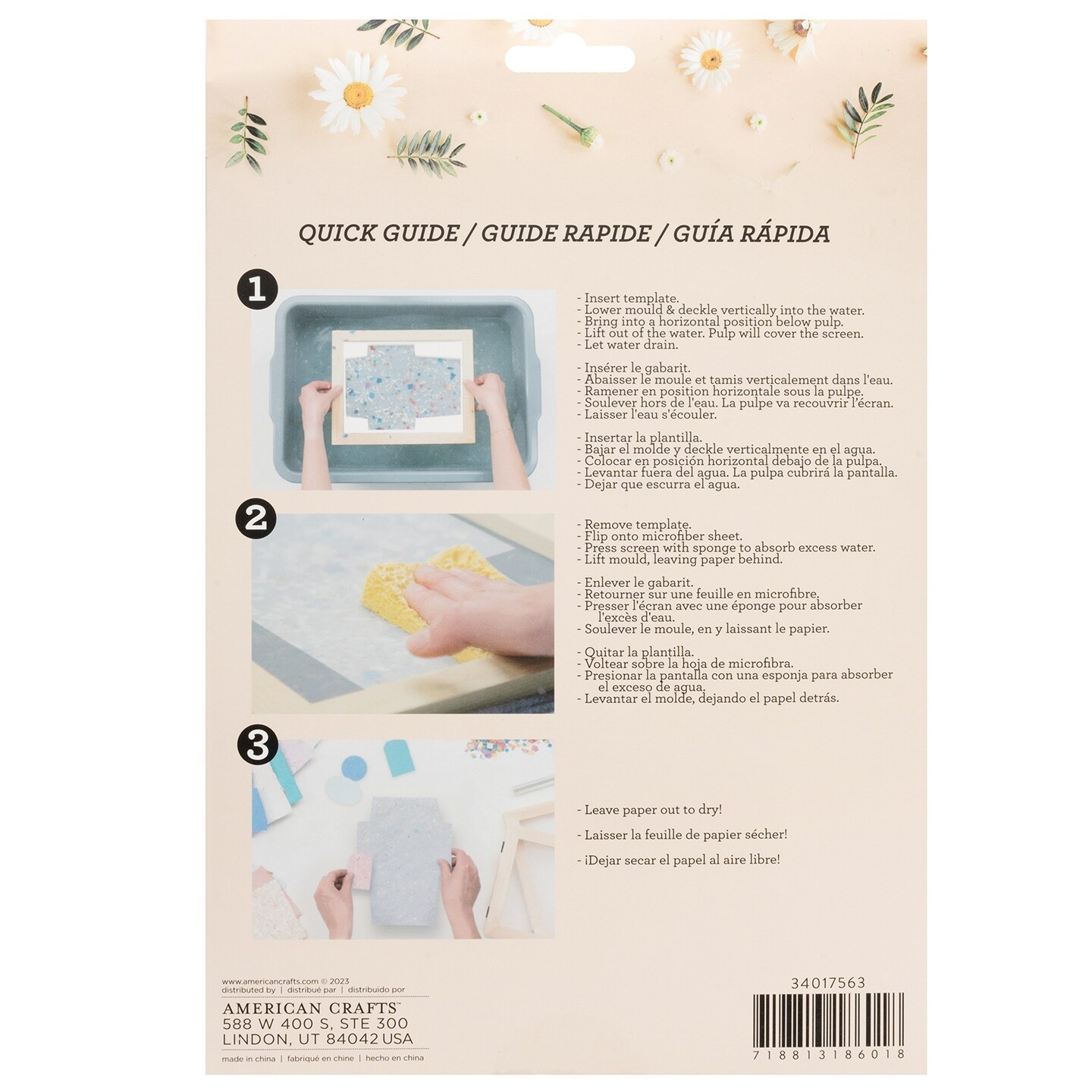 American Crafts Handmade Paper Mold And Deckle Kit-Small Rectangle