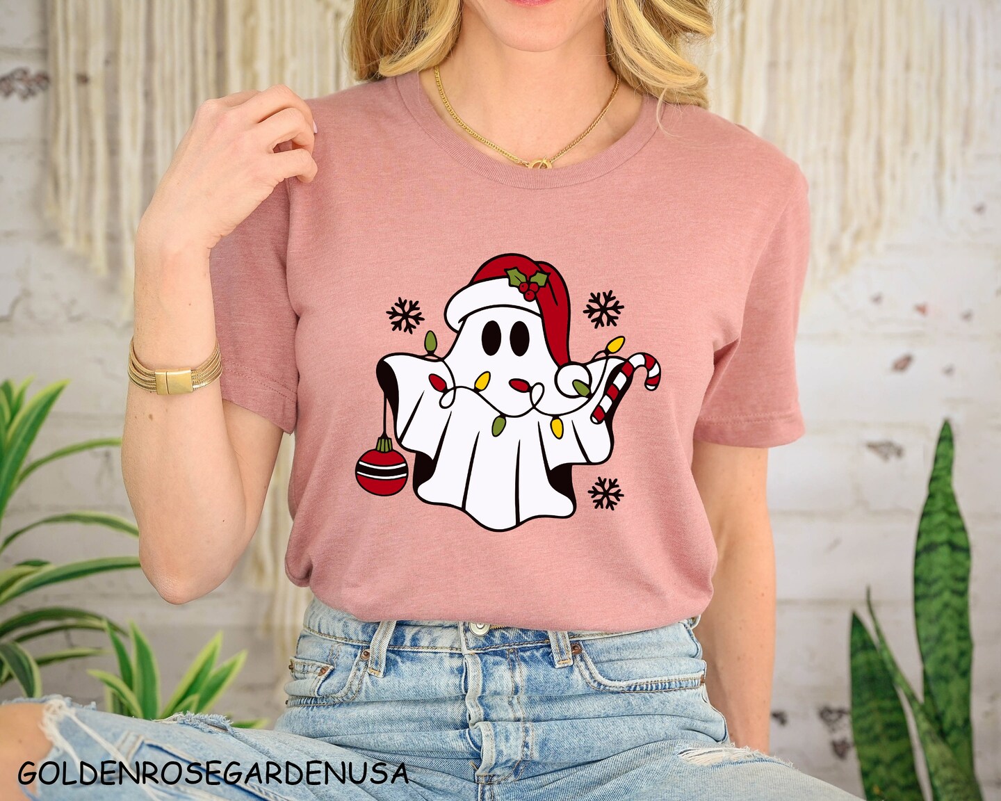 Christmas Ghost T-Shirt, Funny Ghost Santa Christmas Shirt