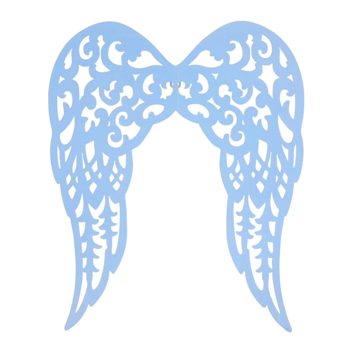 24&#x22; Metal Filigree Angel Wings: Light Blue