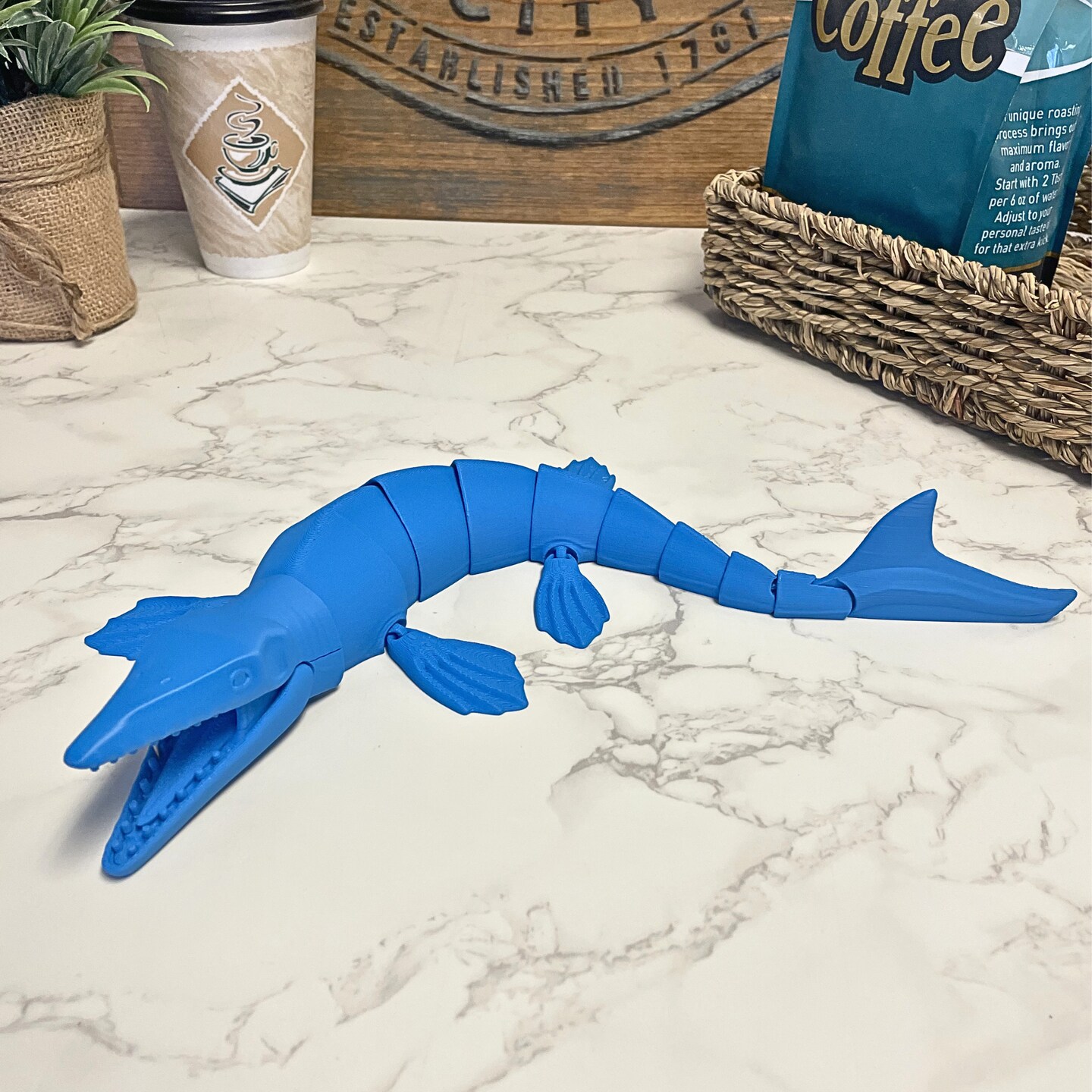 Mosasaurus Figurine Ancient Apex Predator: 14.5-Inch – Giant