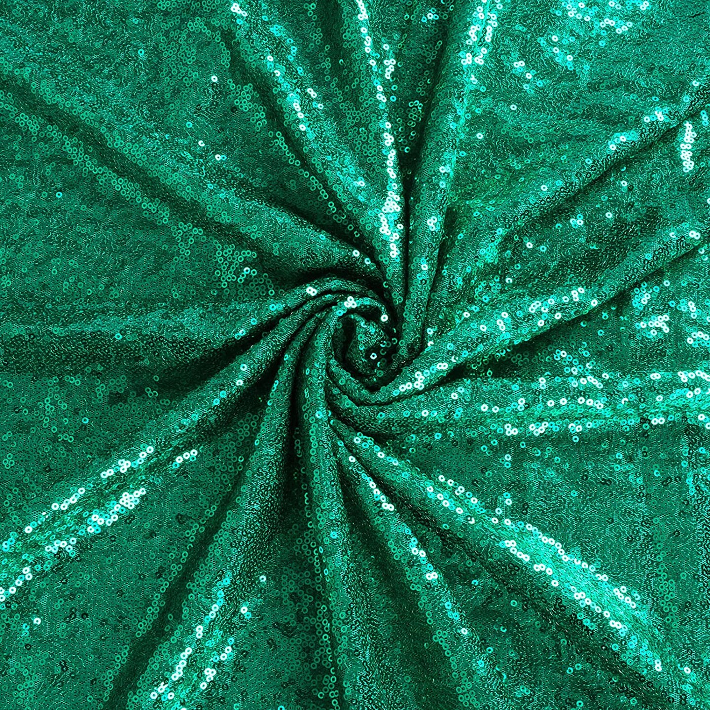 1 Yard Jade Green Glitter Embroidery Sequin Fabric 52" Wide for DIY Curtain, Backdrop & Tablecloth
