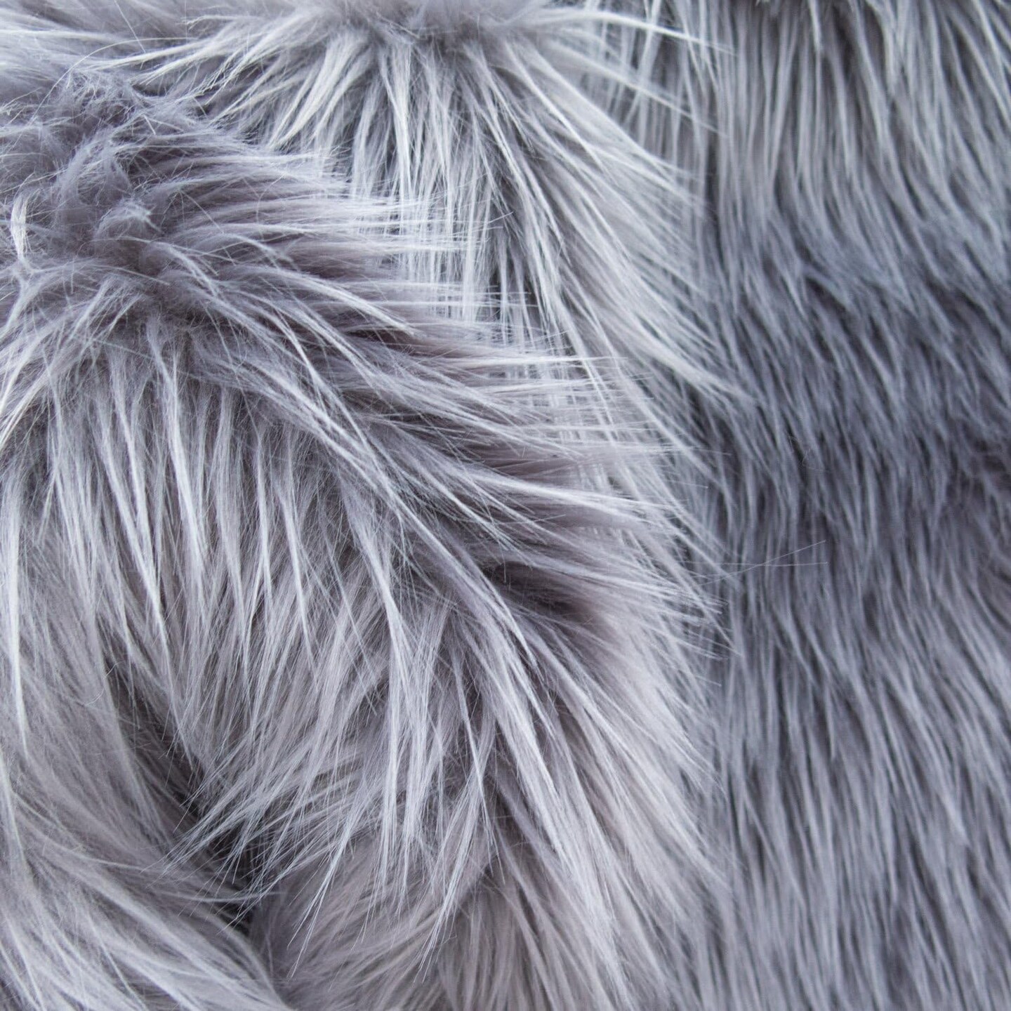 1 Yard Gray Faux Fur Fabric 60 Inch Wide Soft Shaggy Craft &#x26; Decorative Textile
