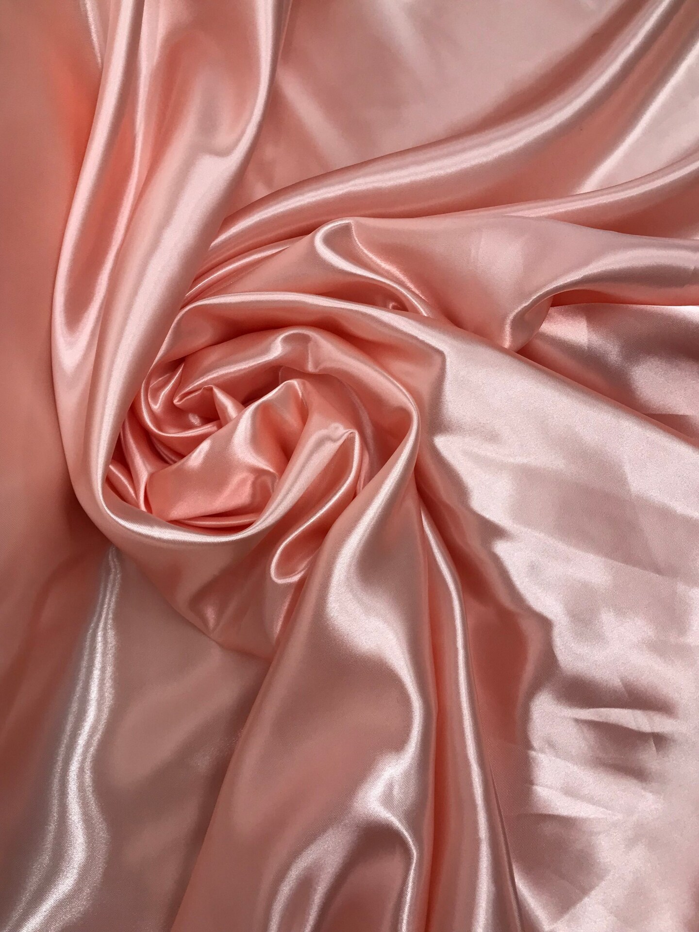 1 Yard Blush Pink Smooth Finish Medium Satin Fabric for Gowns Drapery and Decorations 58/60 Inch Width