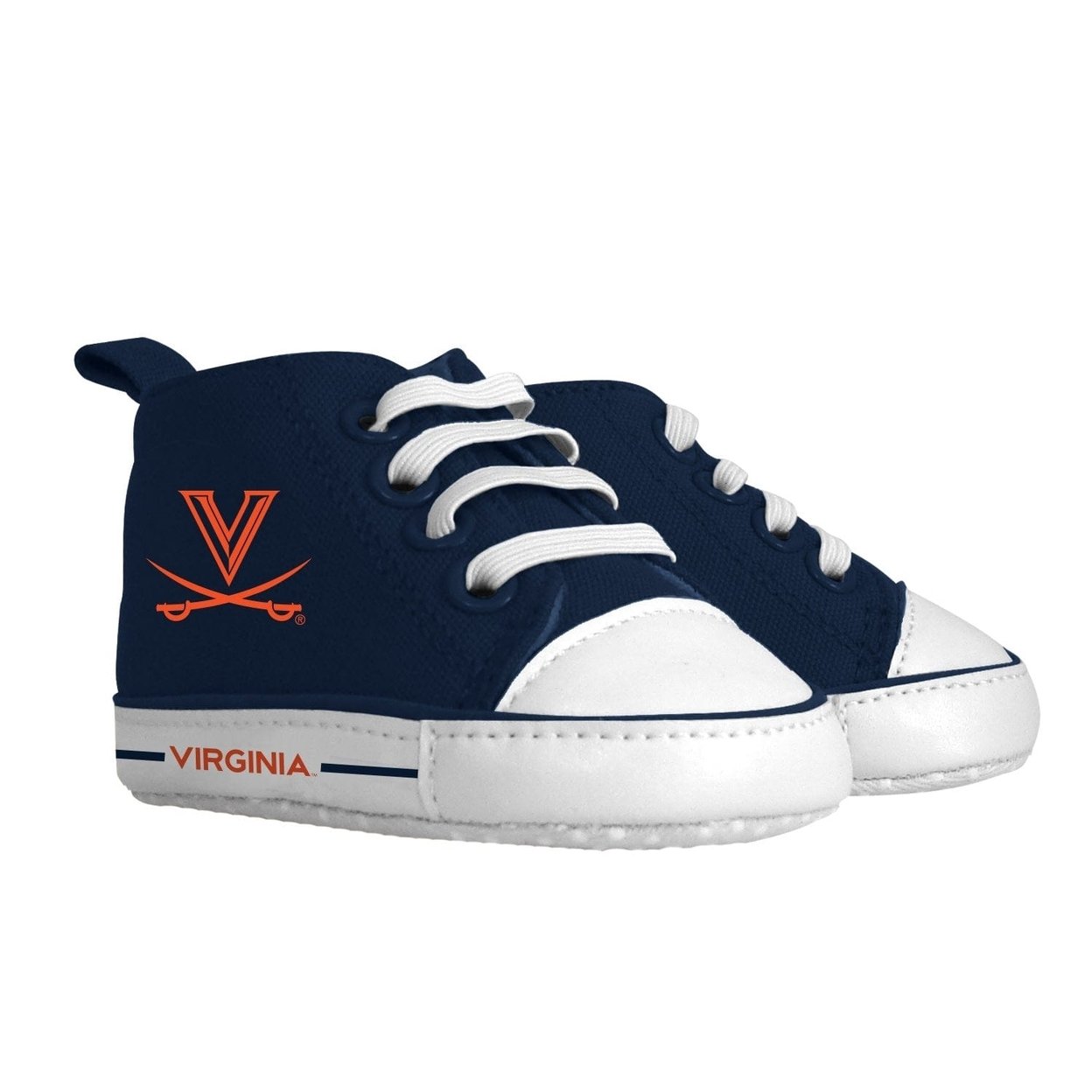 Virginia Cavaliers Baby Shoes Unisex High Top Pre-Walkers Soft Fabric Grippers