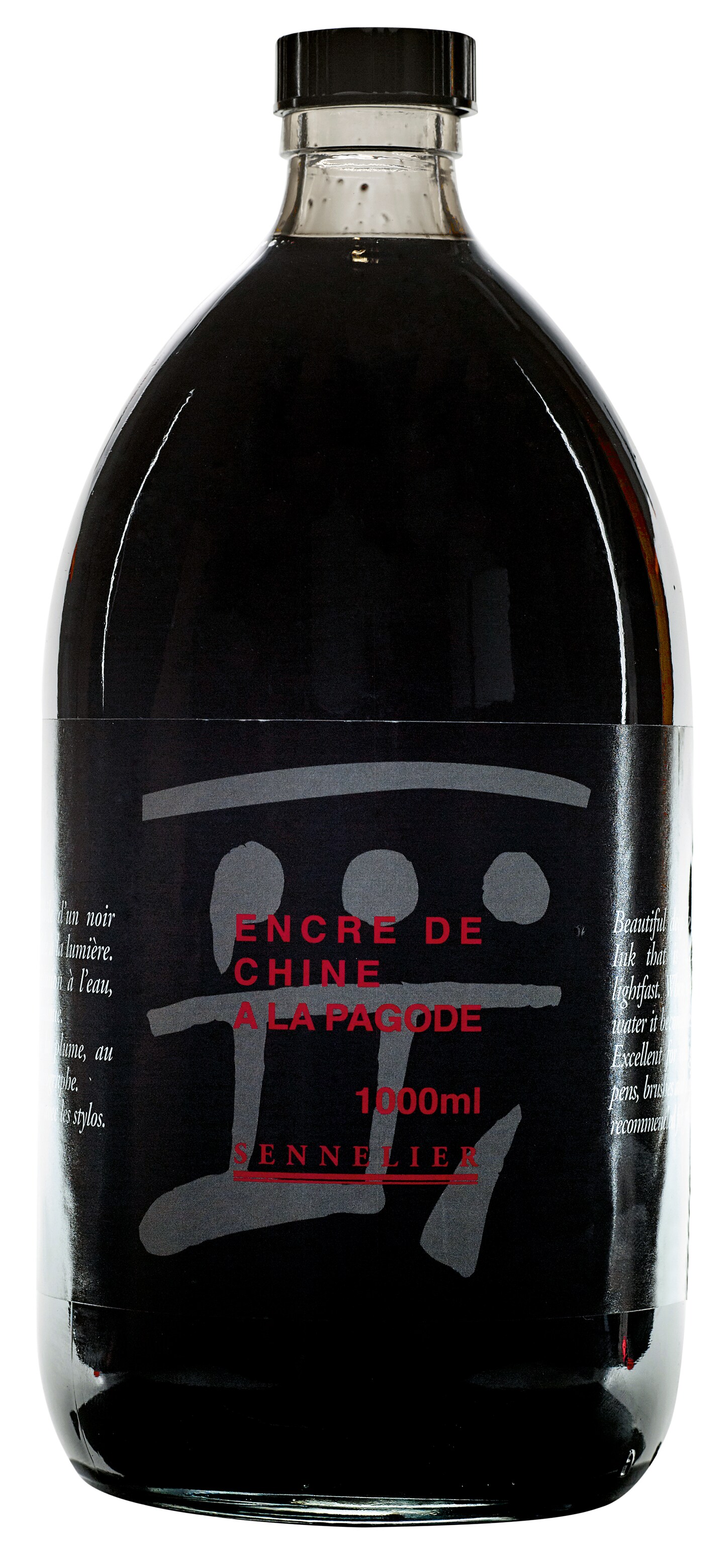 Sennelier China Ink Bottle, Black, 1000ml