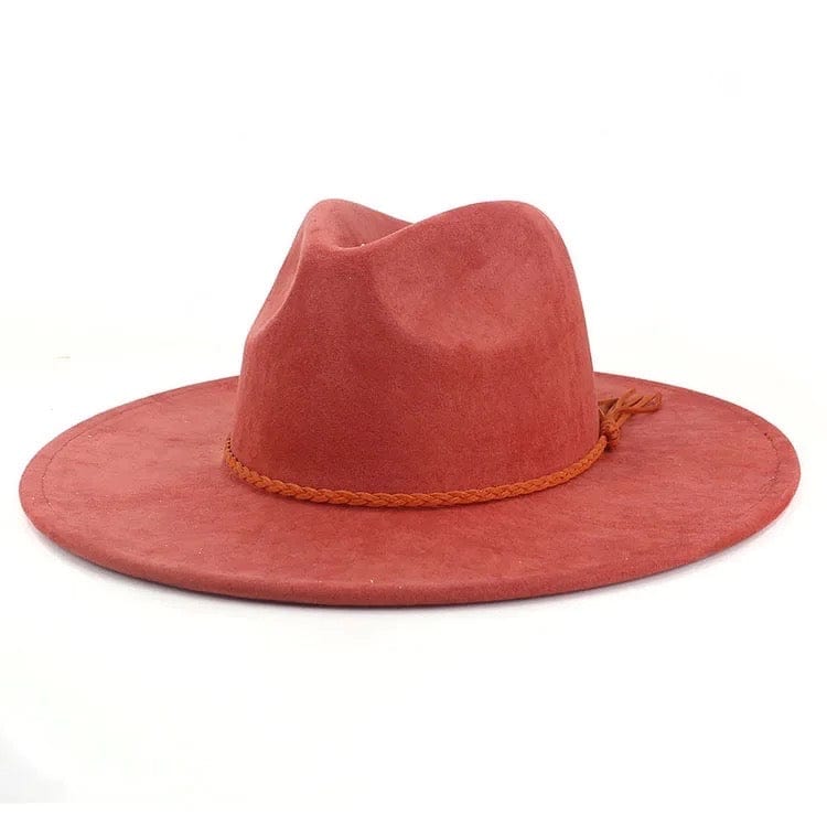 Stylish Red and Gold Wide Brim Hat Haute Couture Dramatic Feathered Red Fashion Hat, Statement  main image 4