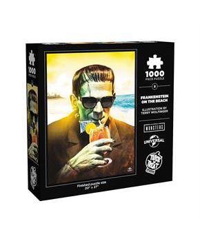 20&#x22; x 27&#x22; Frankenstein at the Beach 1000 Piece Puzzle