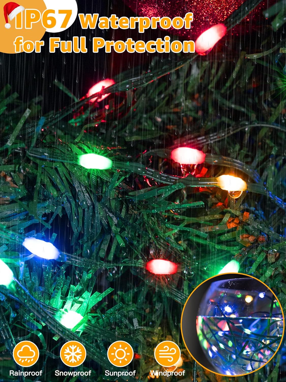 hristmas Lights 1200 LED 394 FT, Waterproof Outdoor String Lights with Remote and Timer, Christmas Tree Lights with 8 Modes Dimmable, Fairy Lights for Holiday Decor (Multicolor)