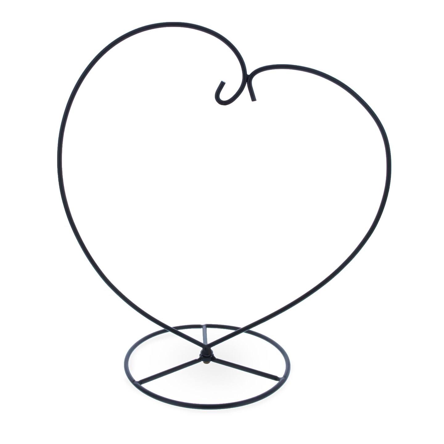 Black Heart-Shaped Ornament Stand, 6 Inches