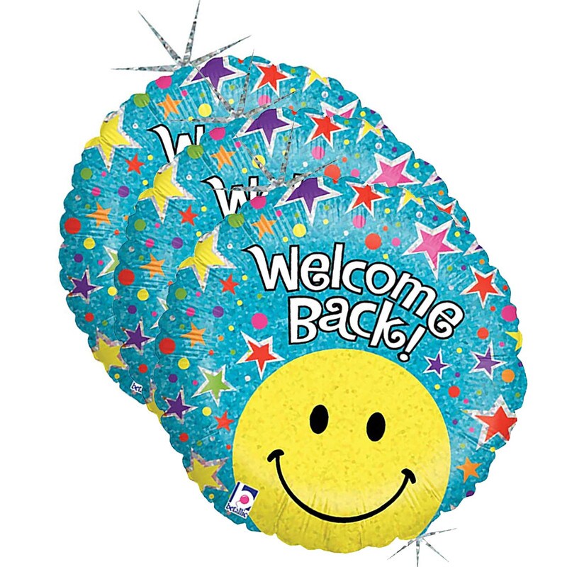 Betallic&#xAE; 18 Inch Welcome Back Smiley Balloon