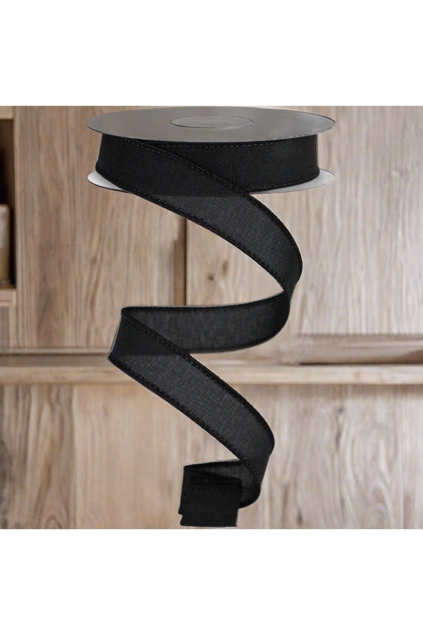 7/8&#x22; Royal Canvas Ribbon: Black (10 Yards)