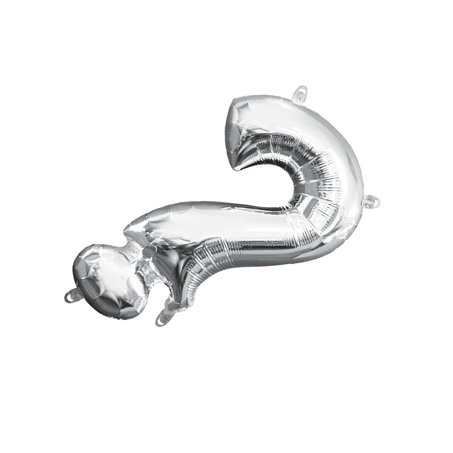 Anagram&#xAE; 16&#x22; Silver Question Mark Balloon Air Fill Only Foil Mylar