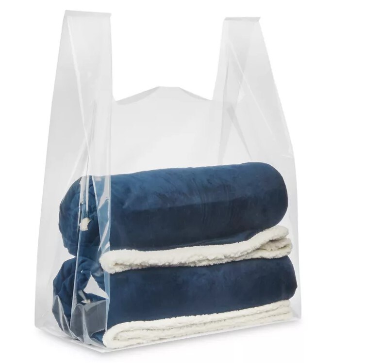 Super Tough T-Shirt Bags Plain 20 x 10 x 30 Inch