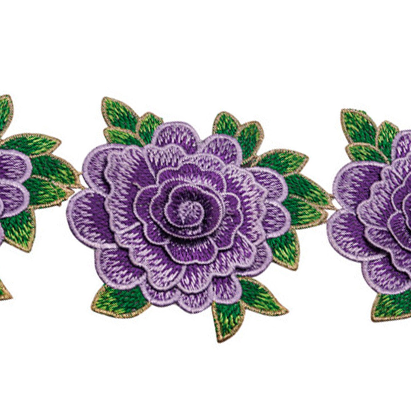 4 1/2&#x22;x 5 Yards Purple Rose Trim