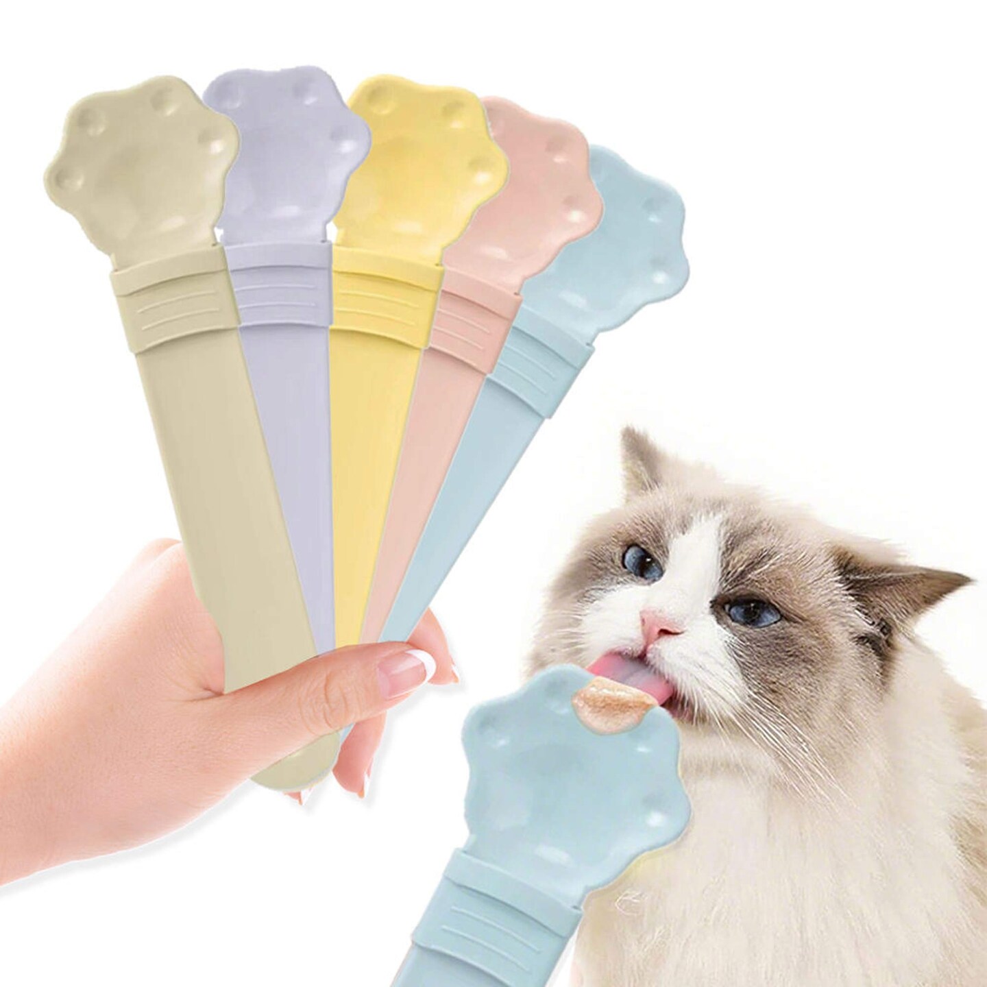 Cat Treat Feeder Bowl Eco Friendly ABS Rechargeable Food and Water Supply 7.6" x 7.6" x 5.87"