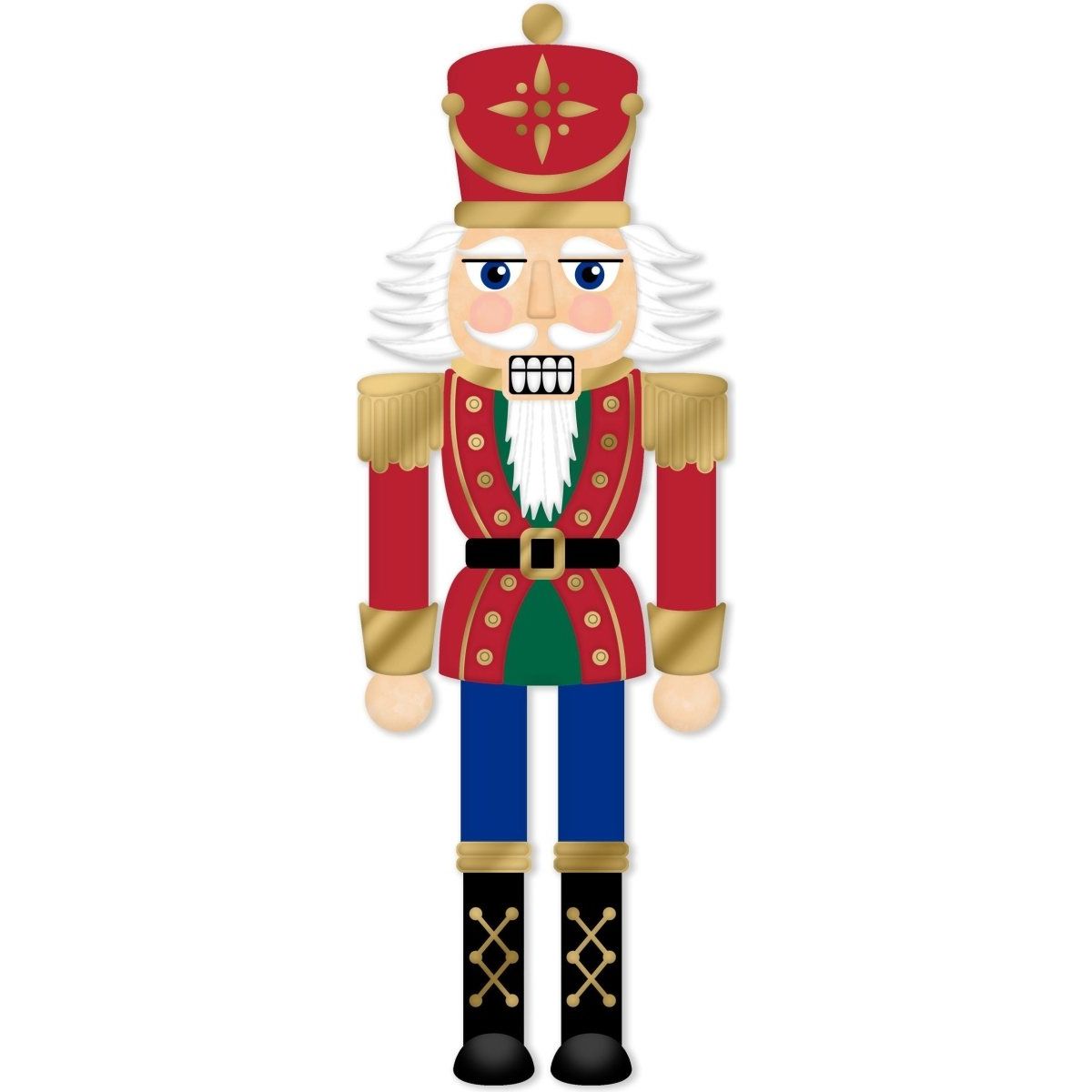 12&#x22; Metal Embossed Hanger: Traditional Nutcracker