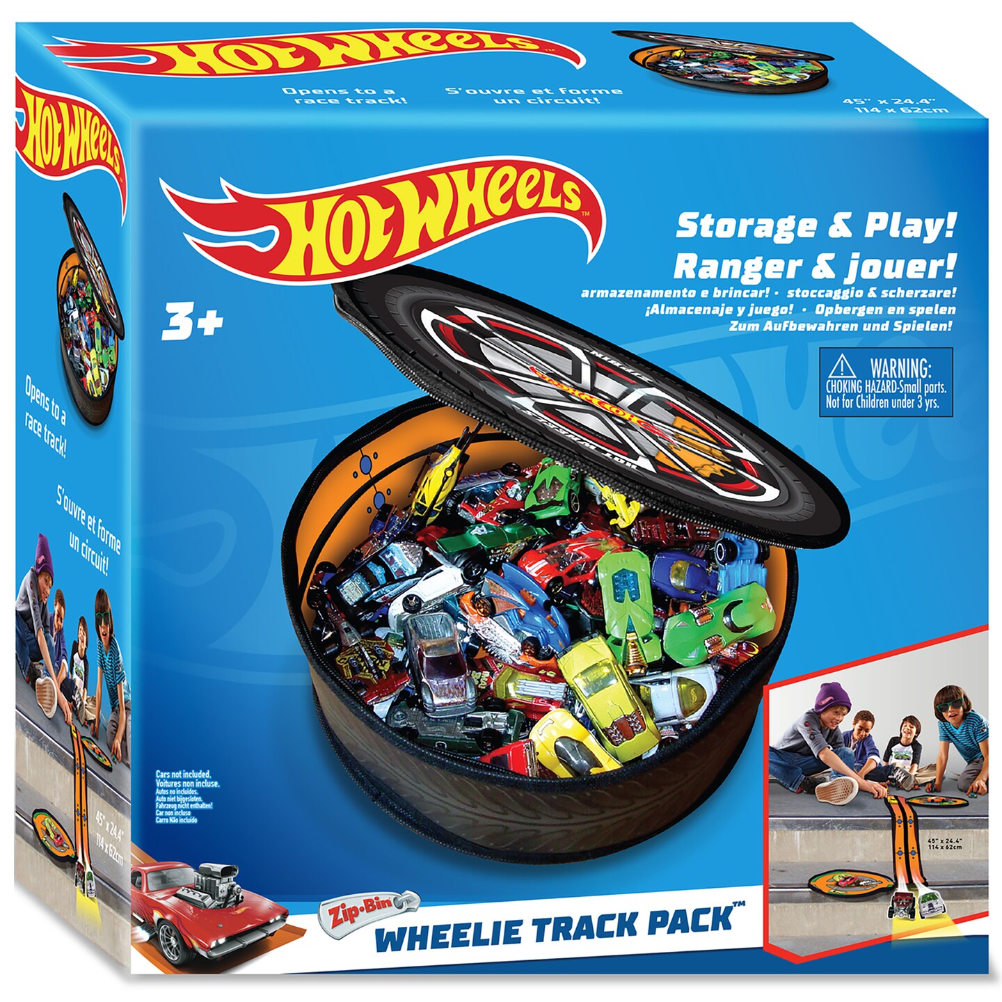 ZipBin Hot Wheels: Wheelie Track Pack Storage Case &#x26; Racetrack Mat