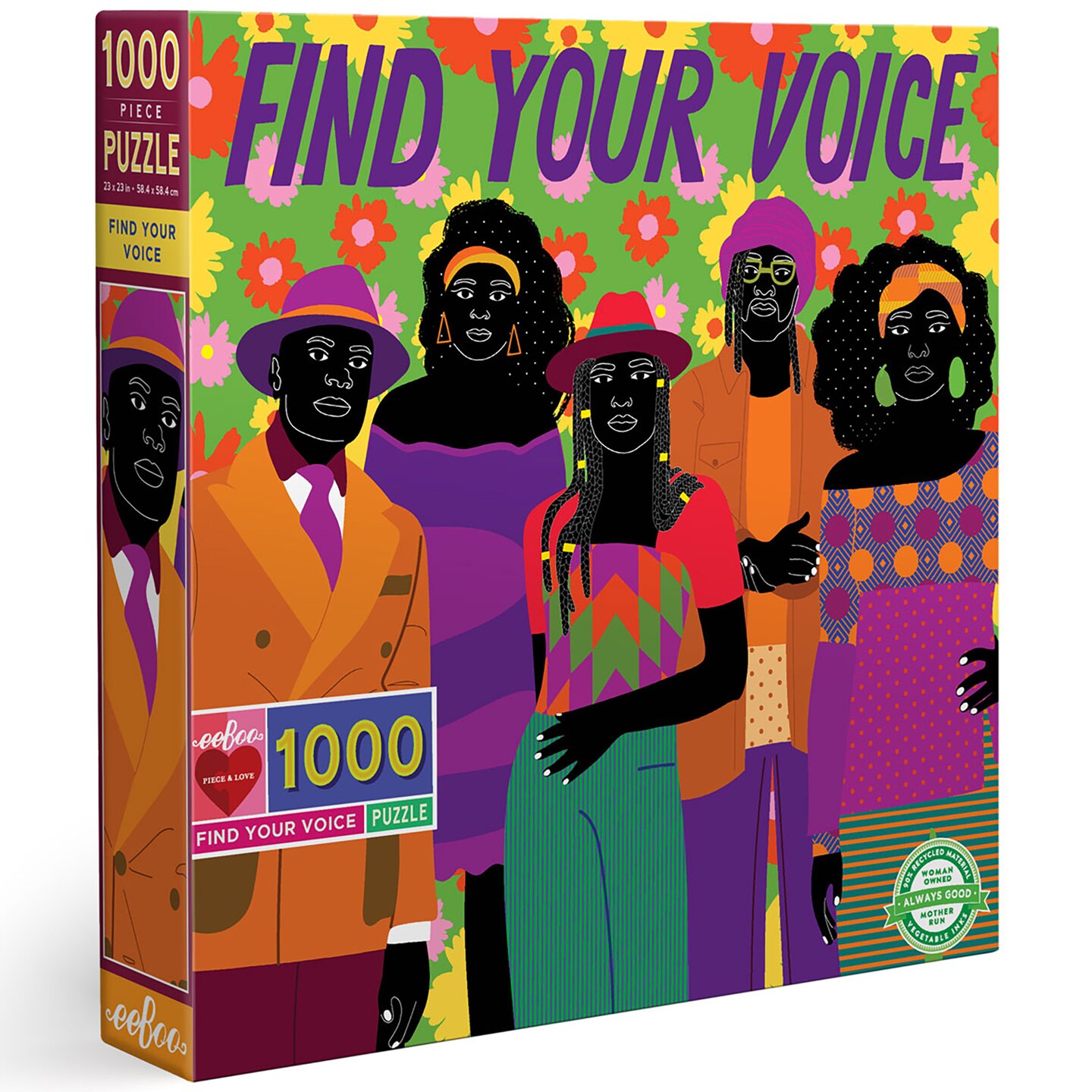 eeBoo&#x27;s Piece and Love Find Your Voice 1000 Piece Square Adult Jigsaw Puzzle, 1 ea