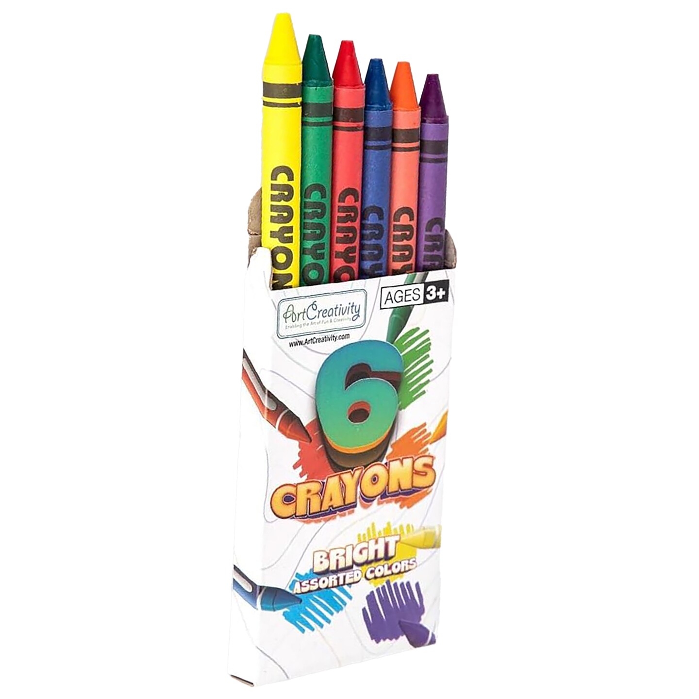 ArtCreativity: Crayons Bulk Set - 75 Packs - 6ct Individual Boxes (450ct Total) - Kids Art Supplies For School Classrooms, Daycare, Party Favors