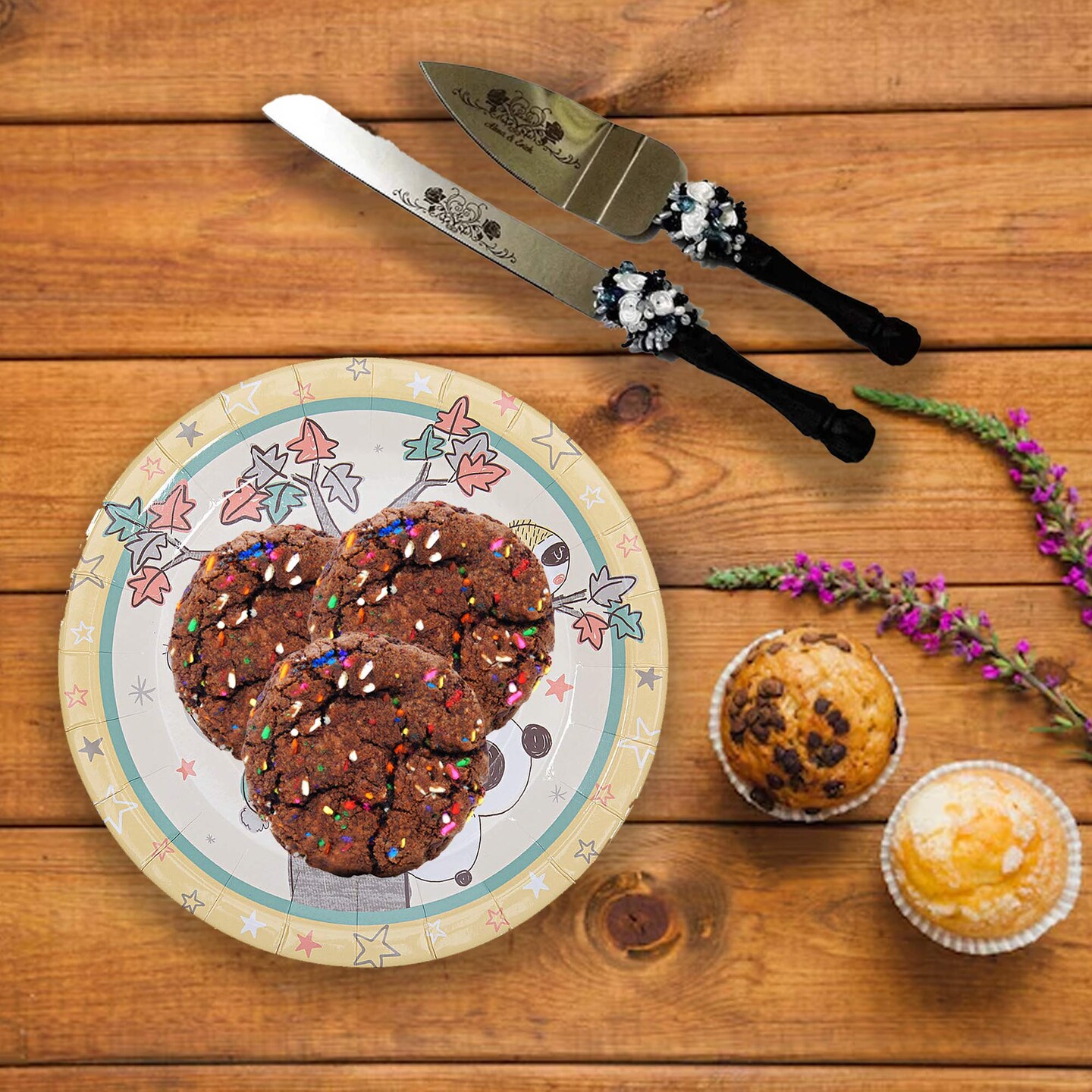 8 Ct. Little Panda & Friends Dinner Plates 9" Baby Shower Party Paper Plates