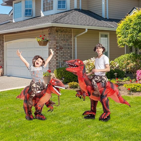 GOOSH Inflatable Dinosaur Halloween Costumes Kids and Adults for Halloween Party Cosplay