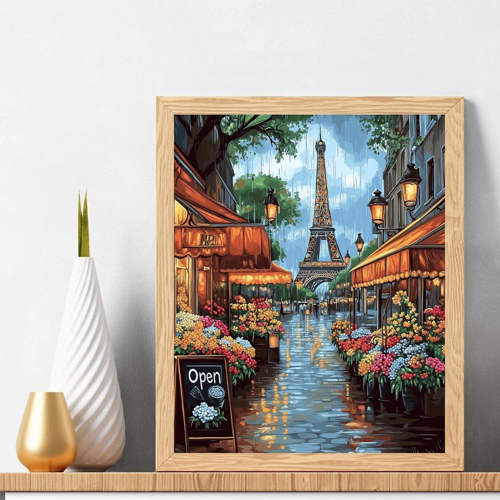 Eiffel Tower Acrylic Painting by Number Kits
