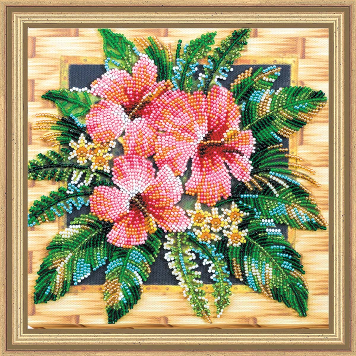 Abris Art Tanzanian Flowers Beaded Embroidery Kit