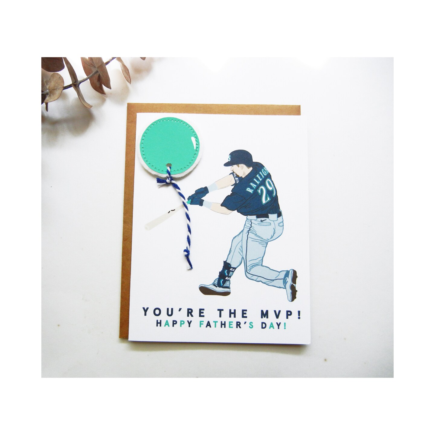 Cal Raleigh Father's Day Baseball Player Original Illustration Card ...