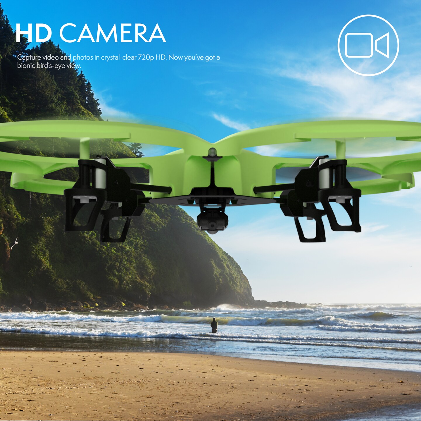 Force1 U818A HD+ RC Drone with Camera for Adults