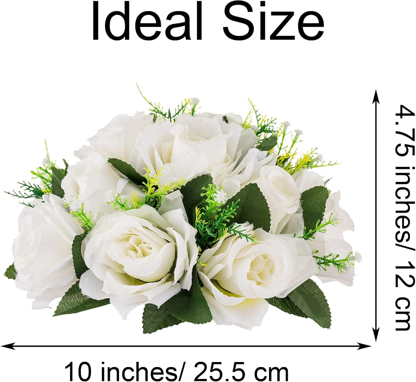 White Flower Ball Centerpieces for Wedding Tables – 2-Pack Wedding & Engagement Party Table Decorations
