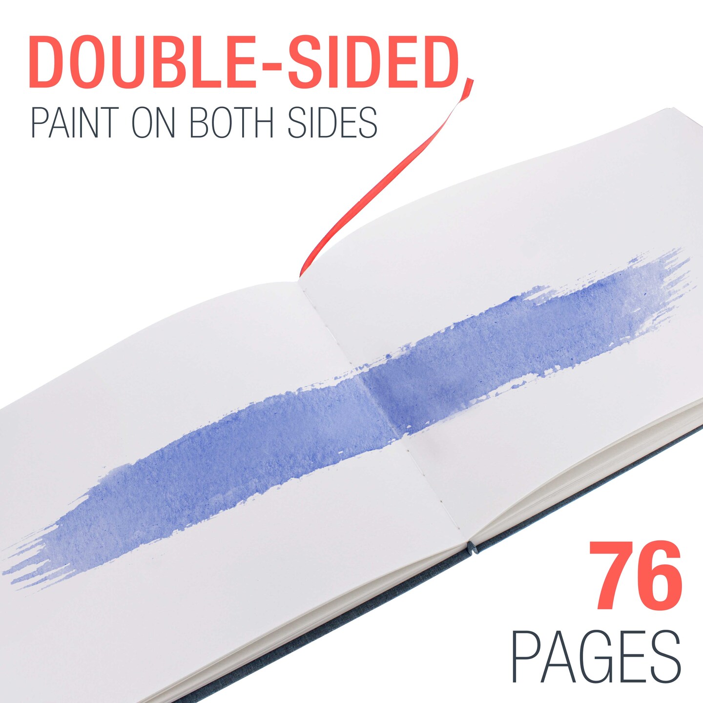 9&#x22; x 12&#x22; Watercolor Book (2 Pack, 76 Sheets Each) - 110lb (230 GSM) Linen-Bound Hardcover Artist Paper Pads - Acid-Free Cold-Pressed Watercolor Paper Pad Mixed Media