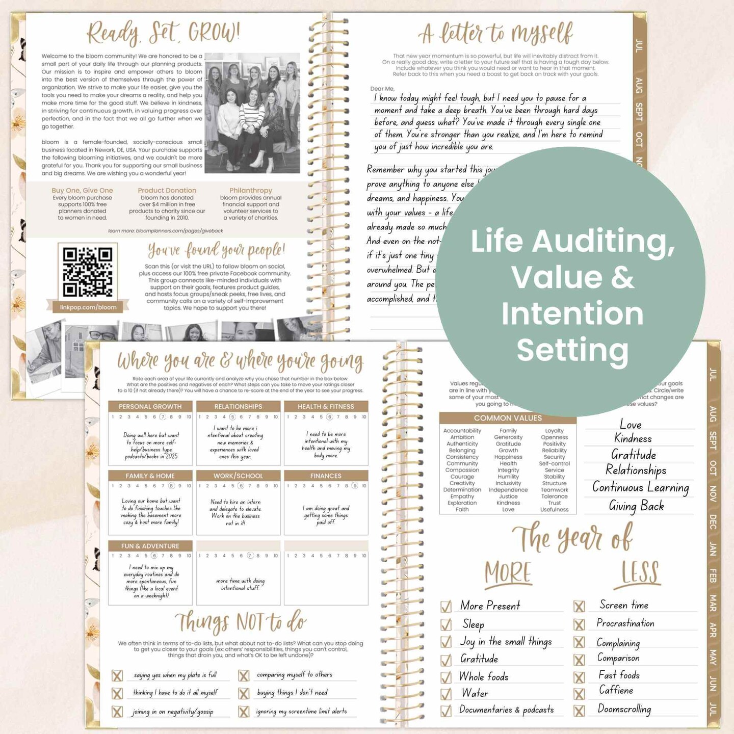 bloom daily planners 2025-26 Academic Planner, Hard Cover, 8.5&#x22; x 11&#x22;,  Butterfly Garden