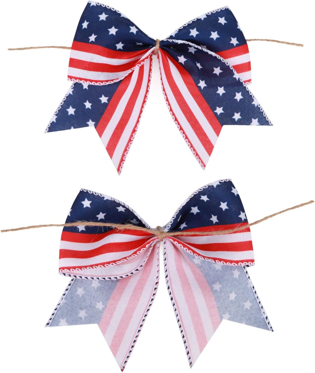 12 Pcs 6 Inch American Flag Bow Patriotic