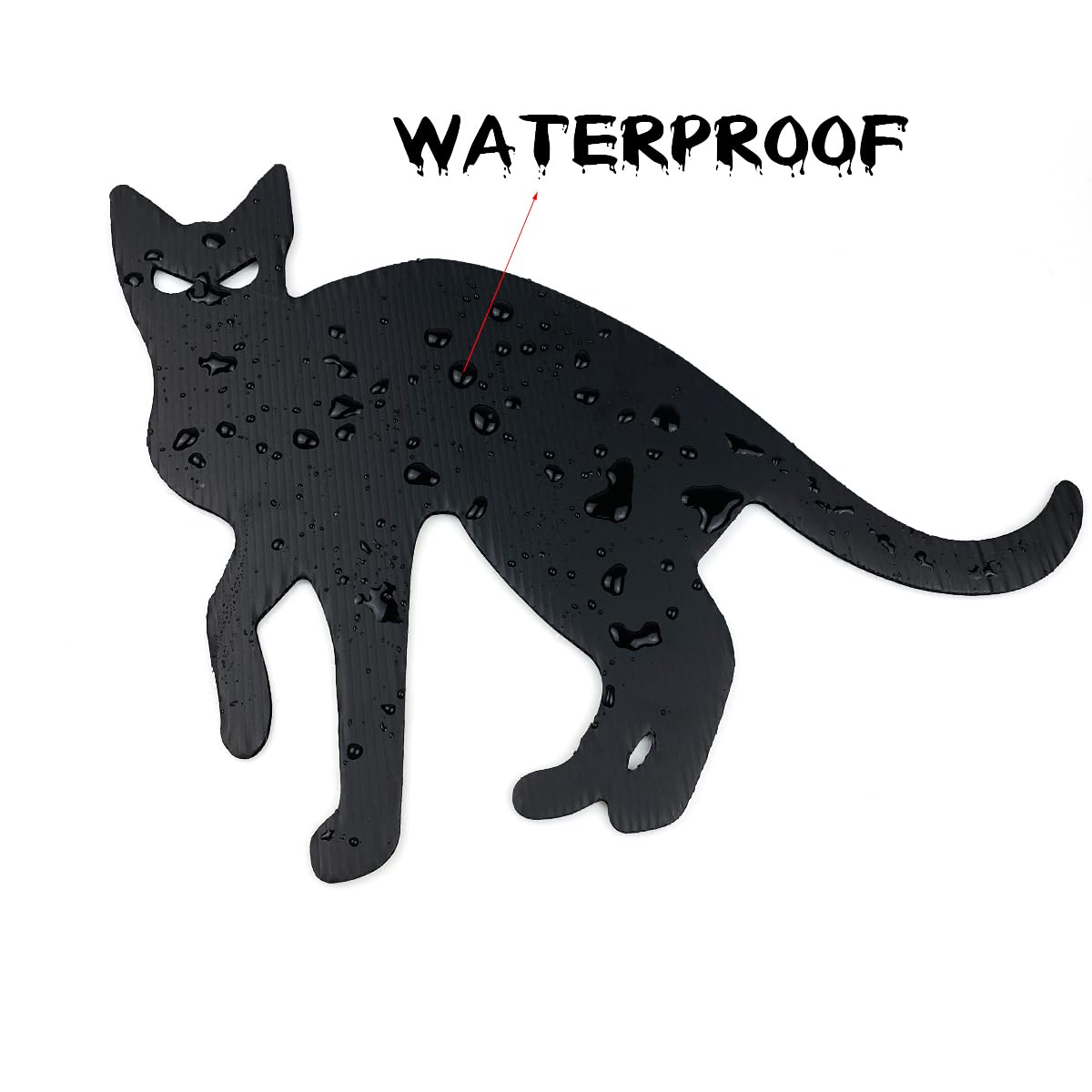 6 Pack Halloween Black Cat Yard Signs with Stakes Scary Silhouette Halloween Decorations for Outdoor Yard Lawn Garden Halloween Decor &#x26; Organizer Storage Tote Bag