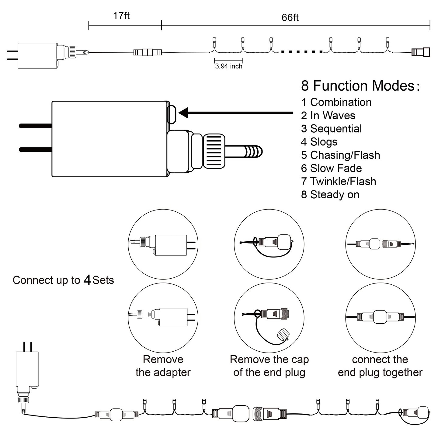 66ft Halloween Decorative Mini Lights, 200 LED Green Wire Fairy Starry String Lights Plug in, 8 Lighting Modes, for Indoor Outdoor Xmas Tree Wedding Party Decoration (Purple)
