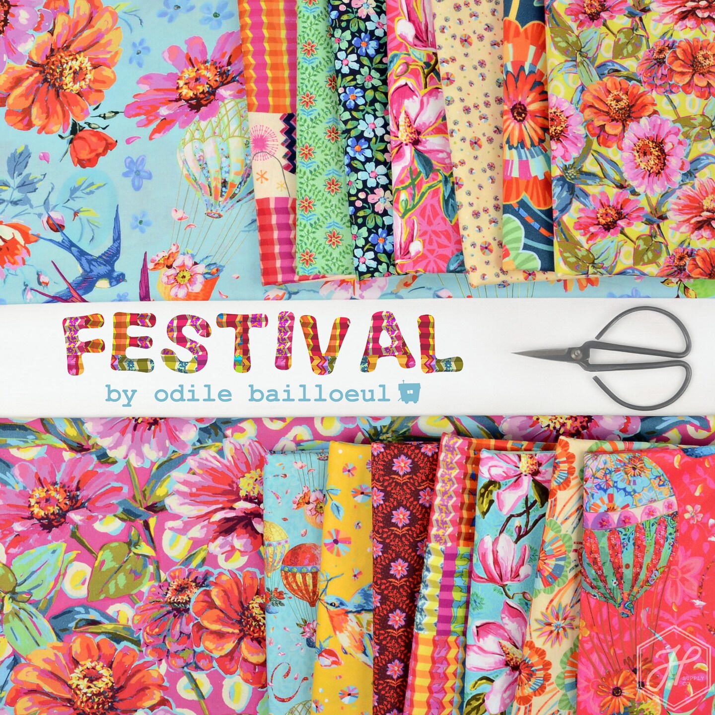 Festival 10" Square Pack (Layer Cake / 10" Charm) by Free Spirit (FB610OB.FESTIVAL)