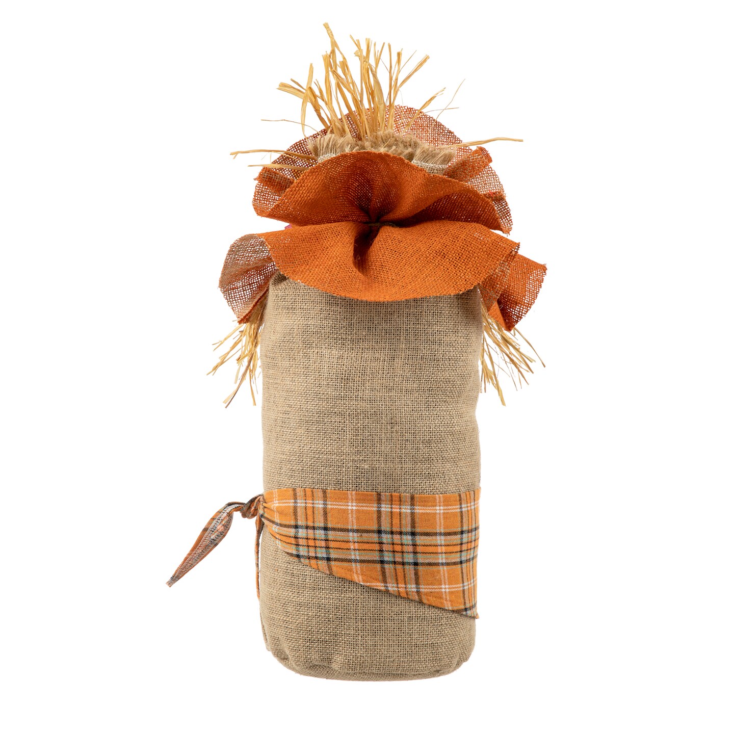 23.25&#x22;H Fall Linen Scarecrow Doorstop Porch Decor