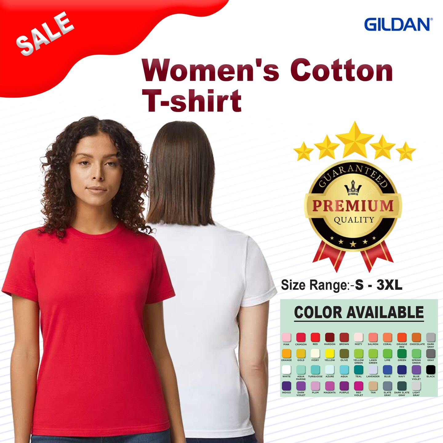 Gildan&#xAE; Women&#x27;s Cotton Crewneck Short Sleeve T-shirt