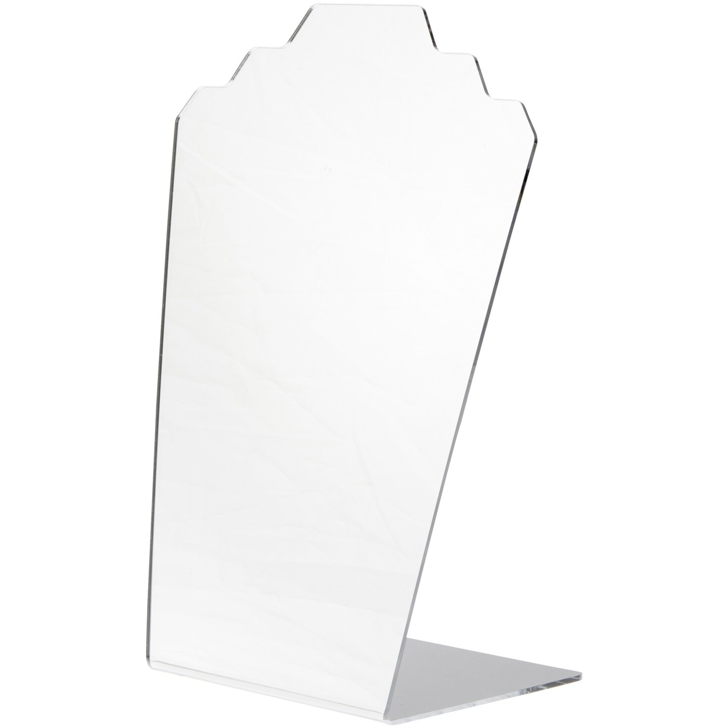 Plymor Acrylic Stair-step Necklace Display Stand (Mirrored), 8&#x22; W x 4&#x22; D x 11.75&#x22; H