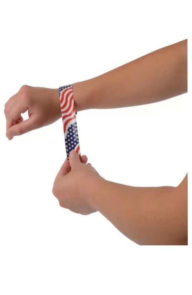 Patriotic Slap Bracelets 6-Pc Include 6 Units