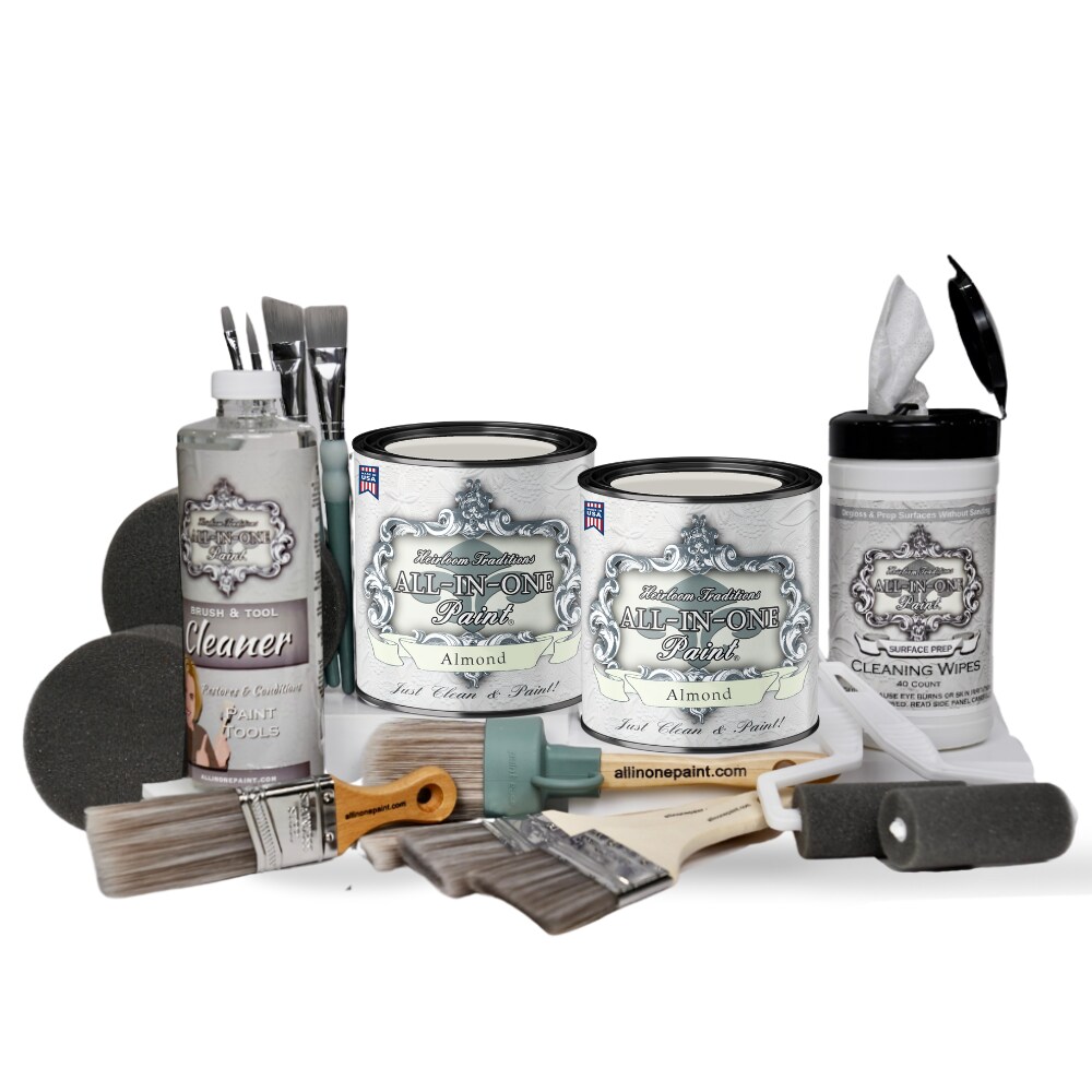 ALL-IN-ONE Paint, 2 Quart Deluxe Cabinet Paint Bundle and Tool Kit Paint