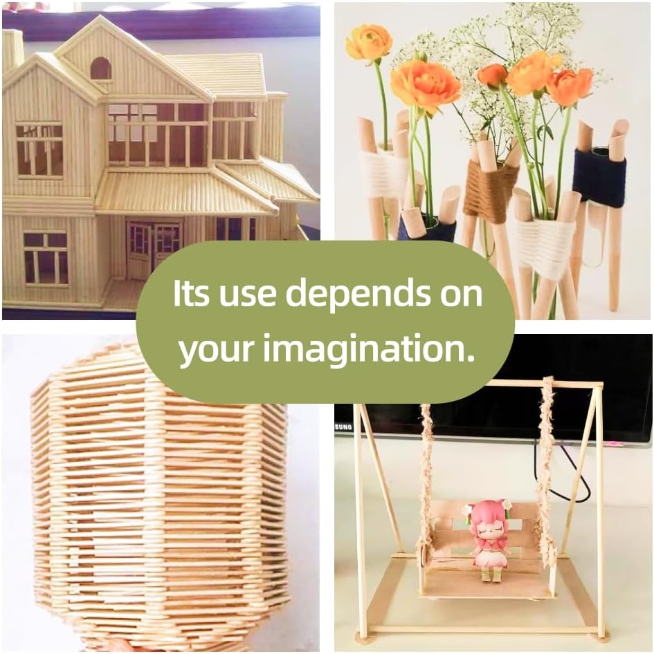 1/4 x 17.5 Inch 25 PCS Dowel Rods Wood Sticks Wooden Dowel Rods - Unfinished Bamboo Sticks - for Crafts and DIYers