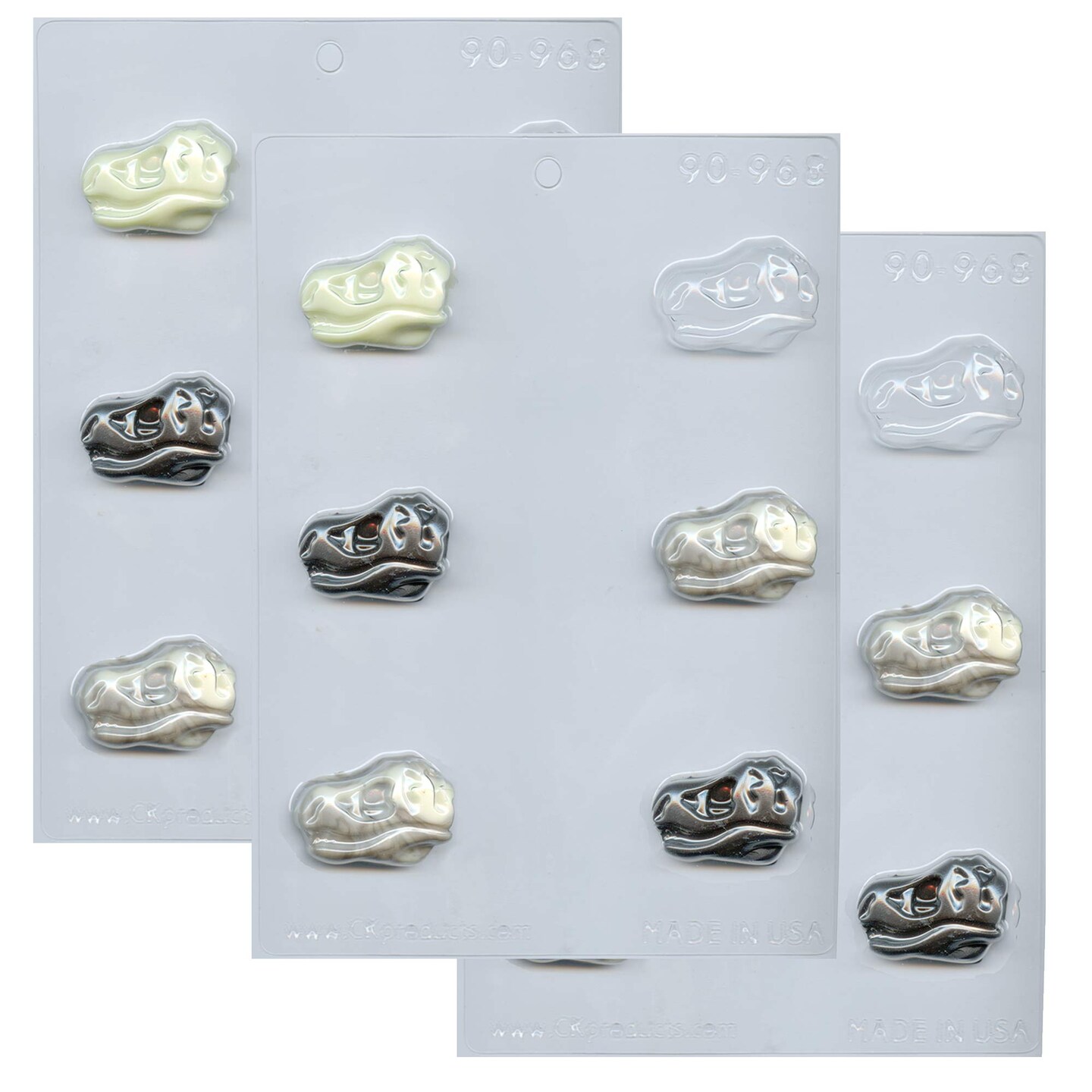 T Rex Dinosaur Fossil Head Chocolate Mold