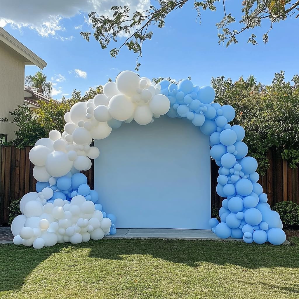 Blue Balloons Latex Party Balloons - 100 Pack 12 inch Round Helium Light Blue Balloons for Baby Shower Wedding Birthday Party Decorations