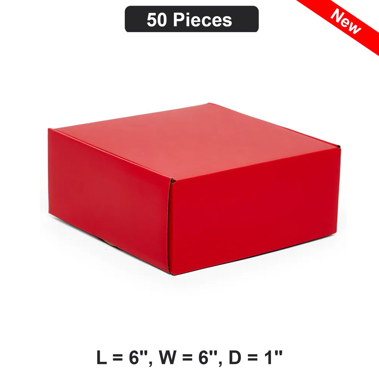 Versatile Mailing Boxes Ideal for Secure Shipping L=6&#x22;,W=6&#x22;,D=1&#x22;