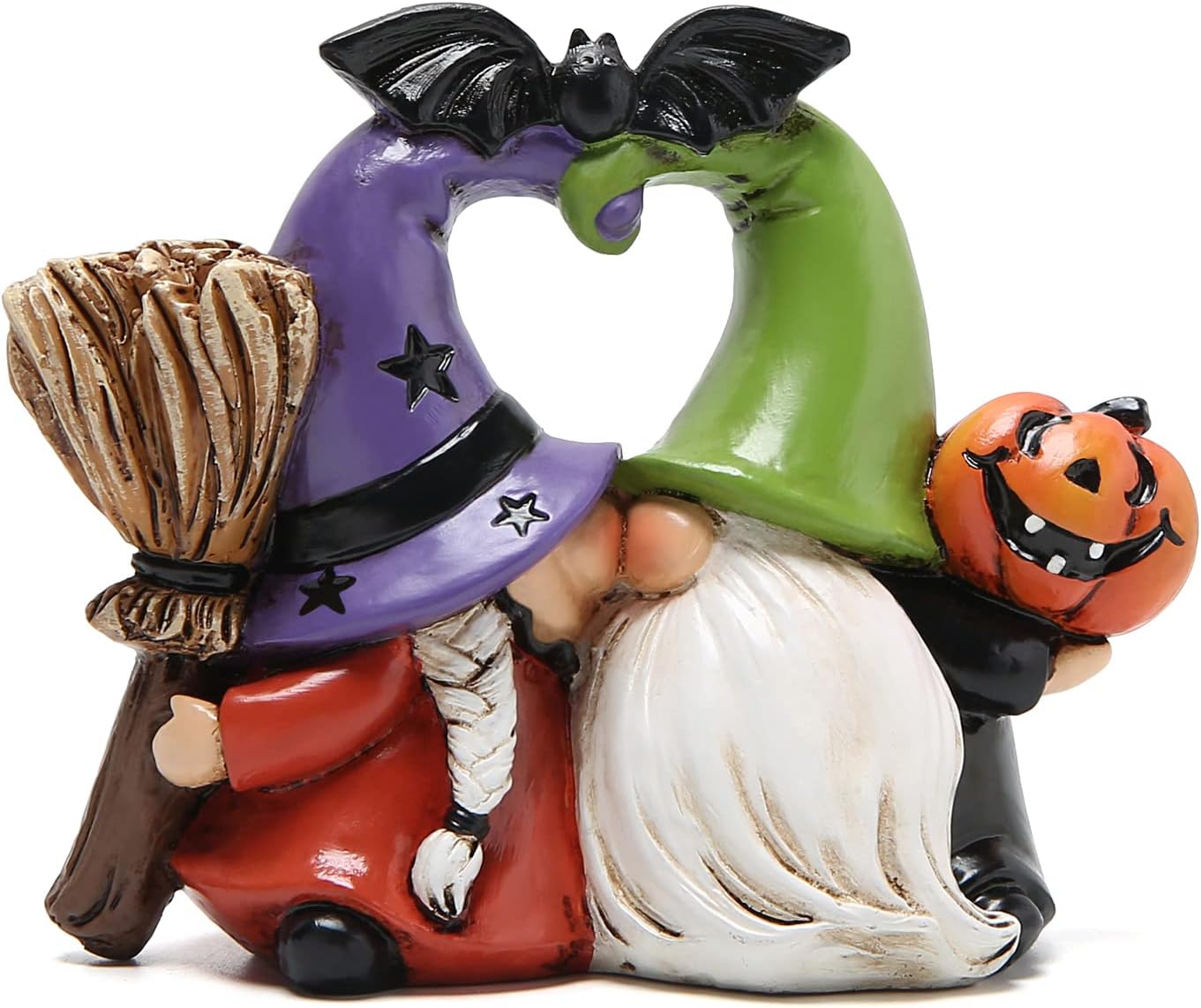 Halloween Gnomes Decorations – Handmade Scandinavian Gnome Ornaments, Pumpkin & Bat Figurines, Home & Office Table Décor