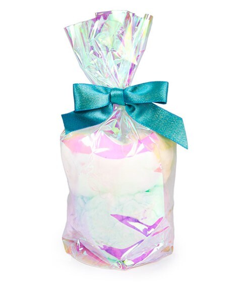 Iridescent Round Bottom Gusset Bags w/ Paper Base 4&#x22; x 10&#x22; 50 pack RPBGH4