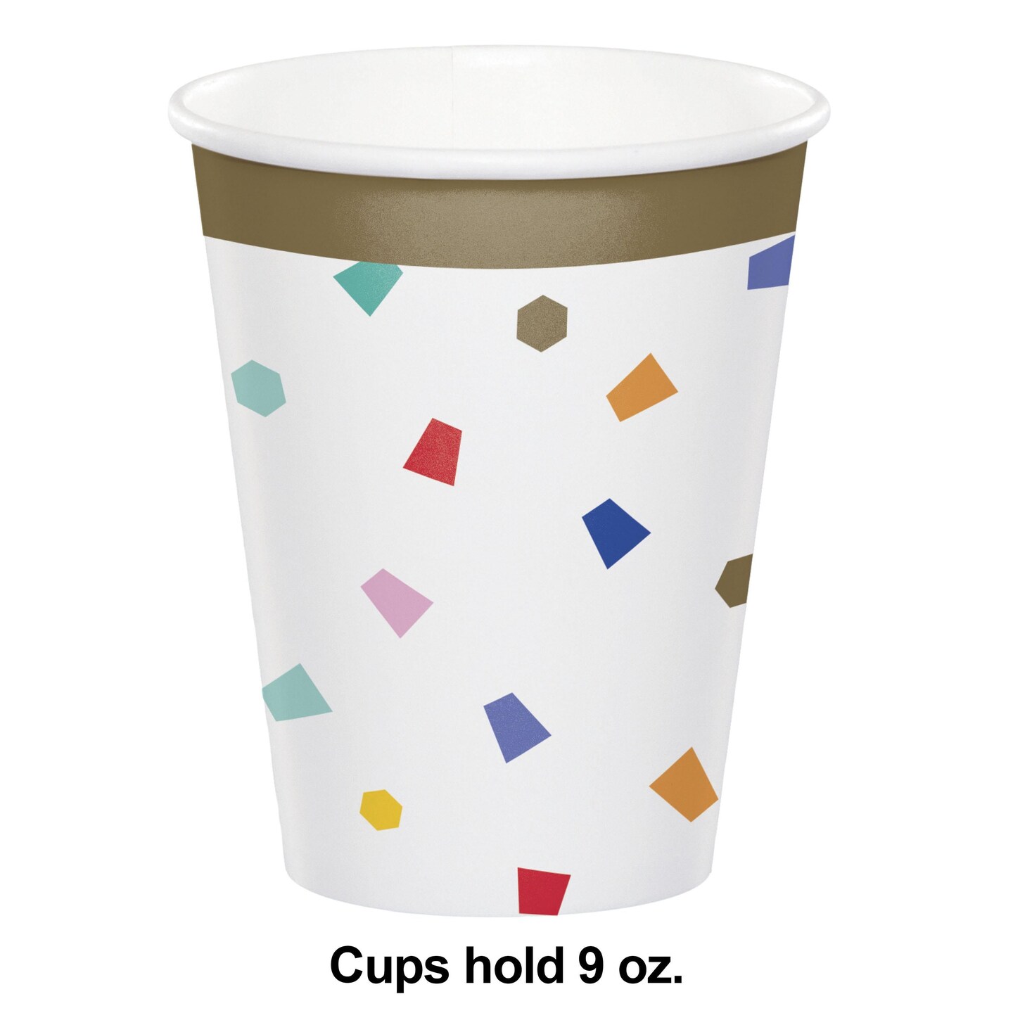 Bulk Pack of 16 Birthday Confetti Hot/Cold Cups 9Oz