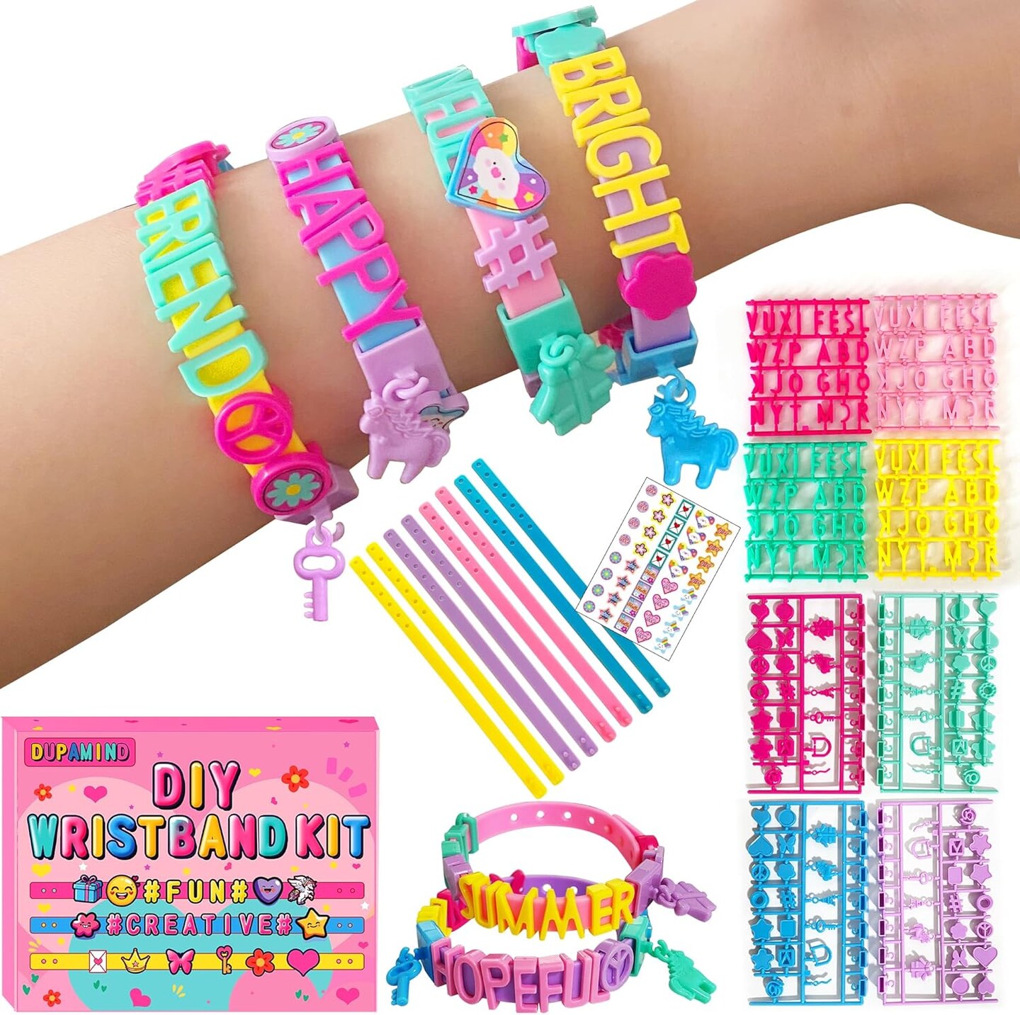 Art &#x26; Craft Kits for Kids, DIY Friendship Bracelet Making Kit for Girls